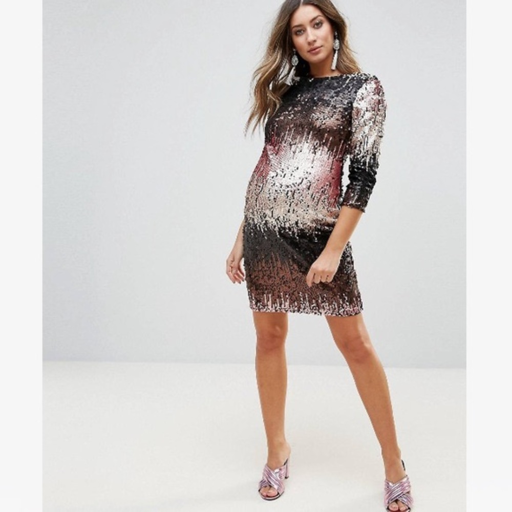 ASOS NWT Little Mistress Maternity Sequin Dress